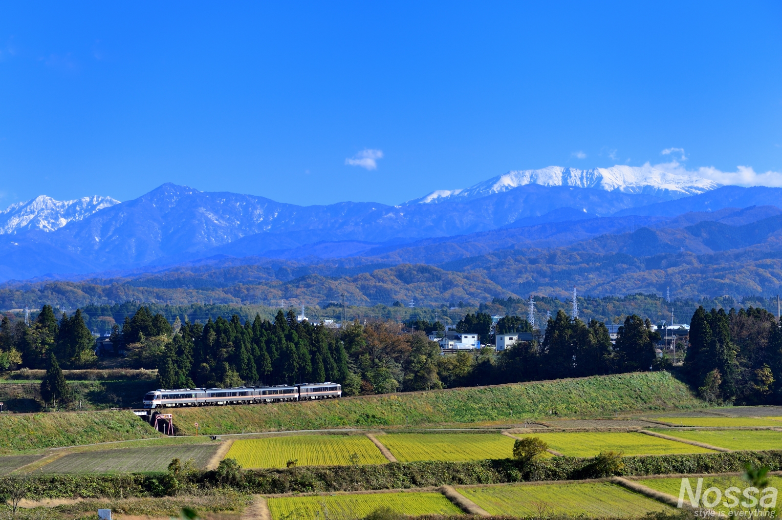 はじめての鉄道風景写真。北アルプス背景に特急ワイドビューひだを撮ってきました。