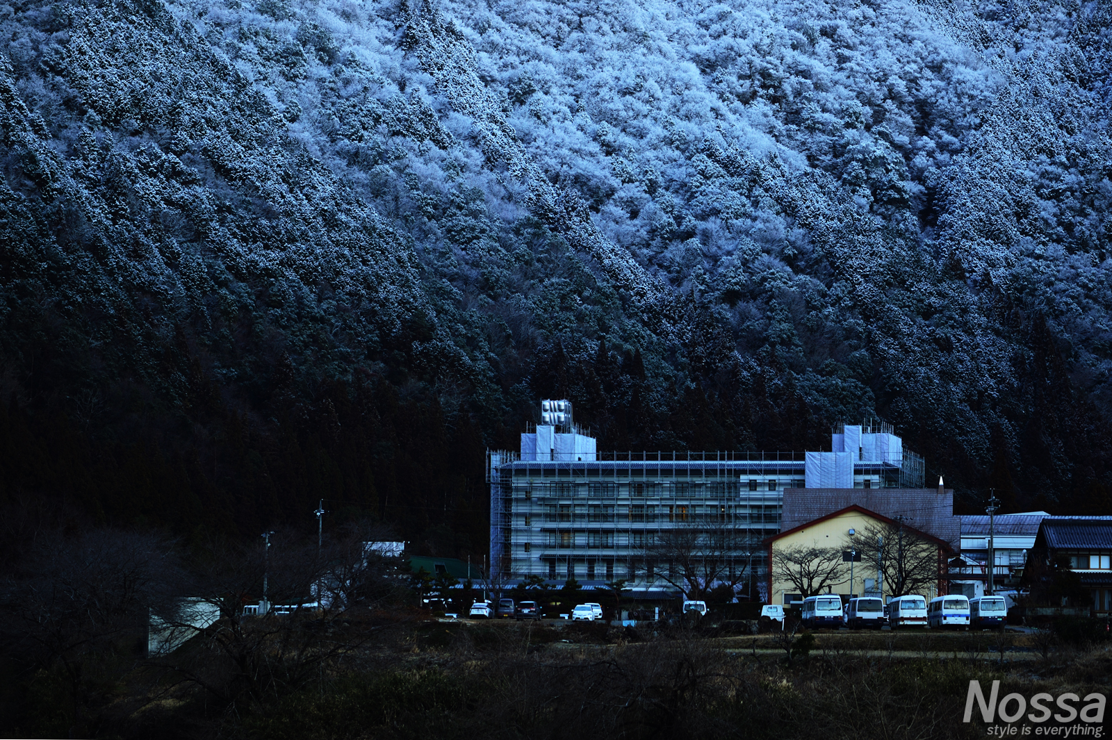 長良川の雪景色