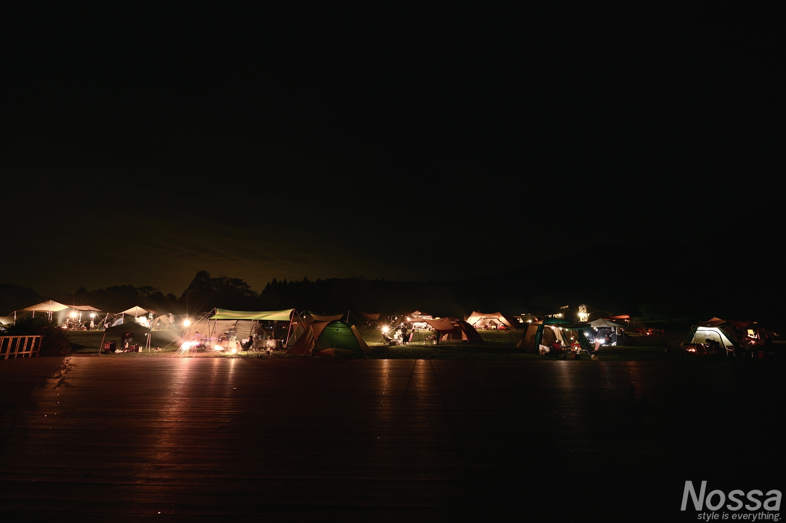夜の田貫湖キャンプ場