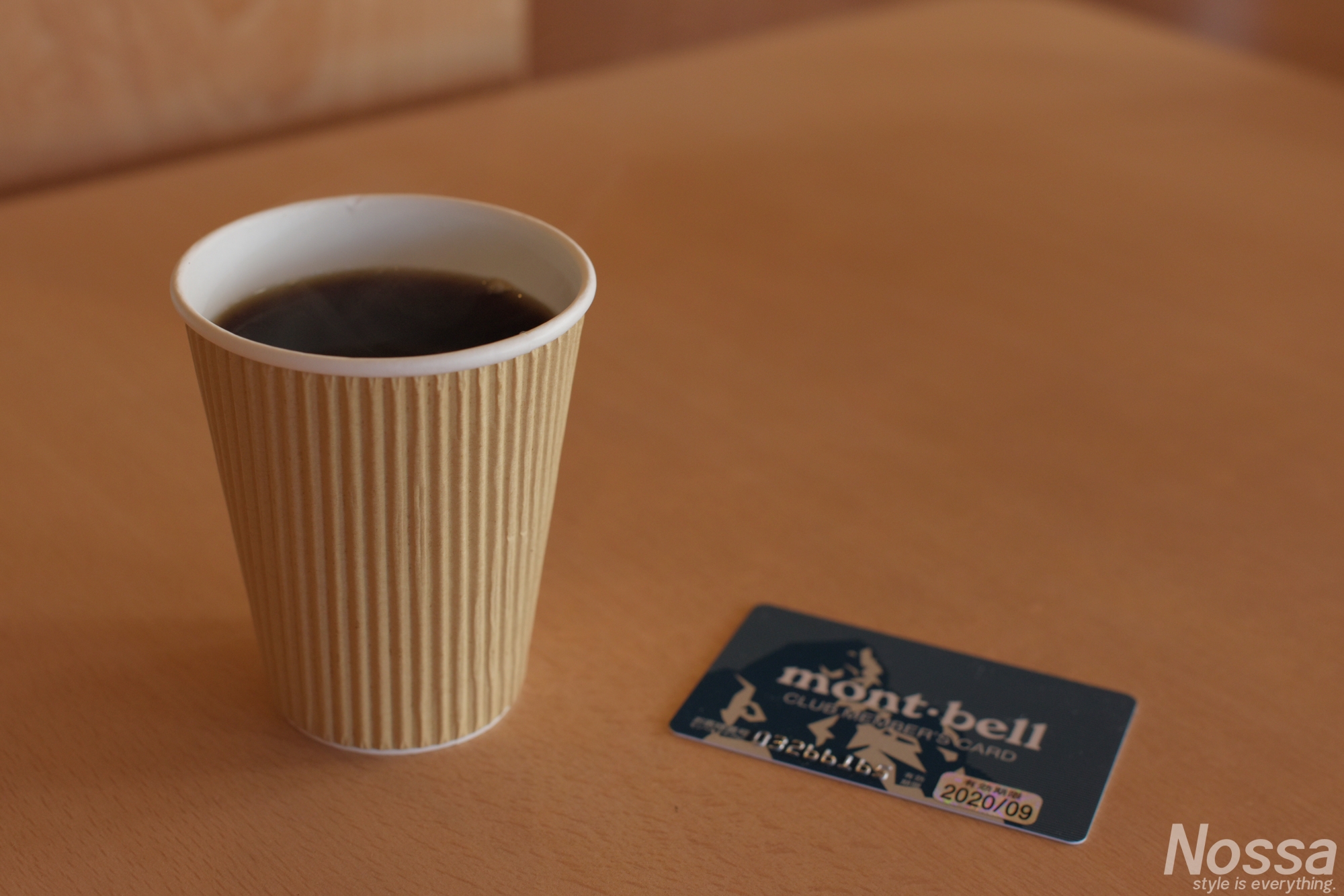 モンベルカードでコーヒー一杯50円